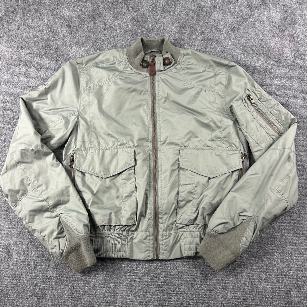 Spiewak Bomber Jacket Womens Small Gray Full Zip Flight Coat Lightweight